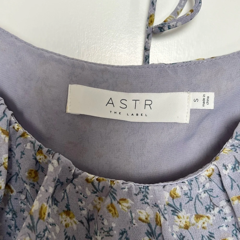 ASTR Long Sleeve Lavender Ruffle Top (Small)